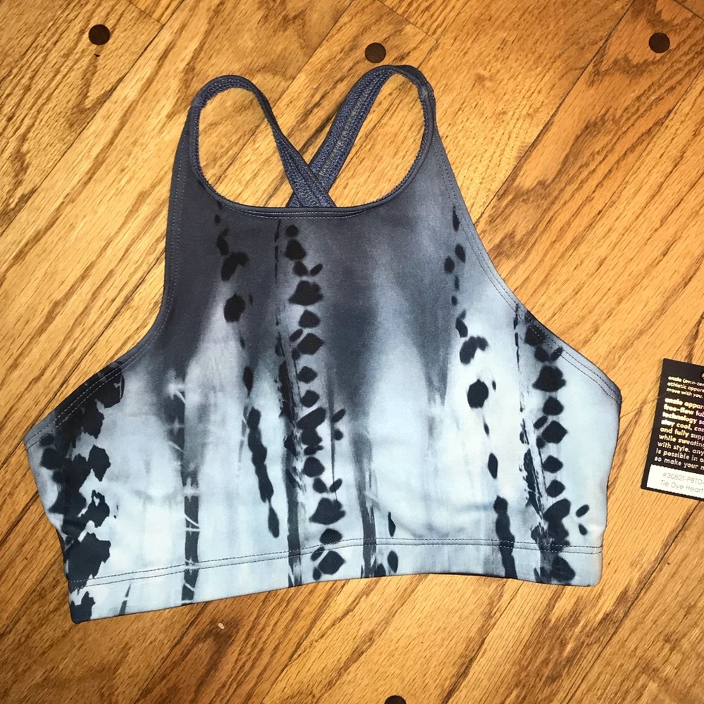💝57%OFF💝 NWT ONZIE FLOW TIE DYE HEART SPORTS BRA - Picture 3 of 8